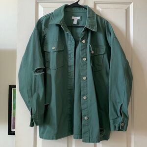 Oversized jean jacket